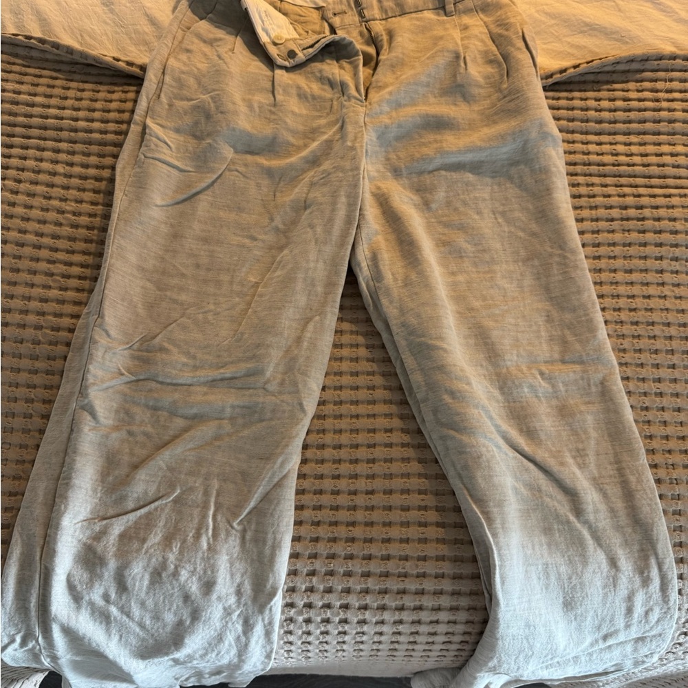 Wilfred Light Gray Linen Trousers